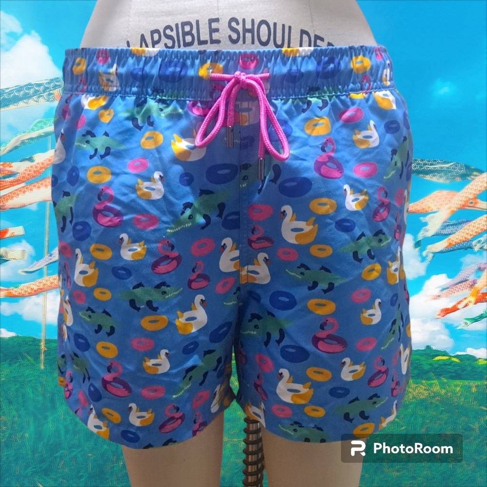 Happy Socks POOL PARTY swim Trunk Shorts medium new with tags. Unisex